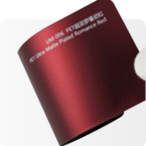 PET Ultra-Matte Plated Romance Red